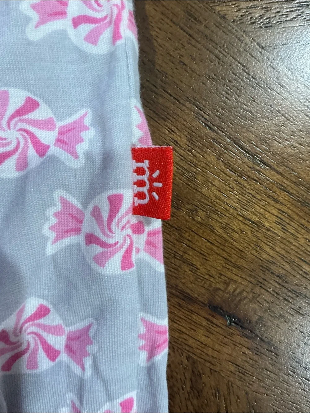 Magnetic Me Newborn Pepoermint Candy Print Footed One-Piece